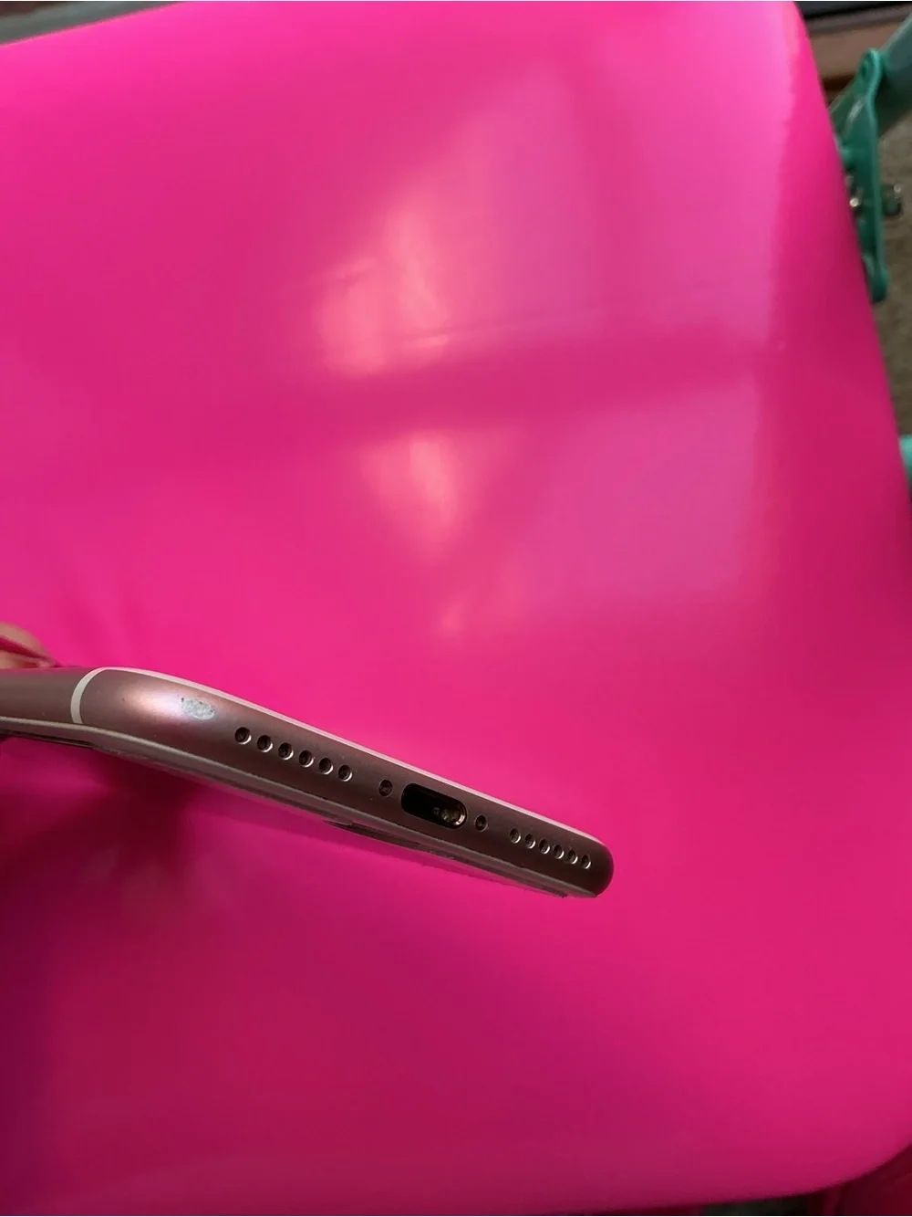 Apple White Smartphone with Pink Background Case